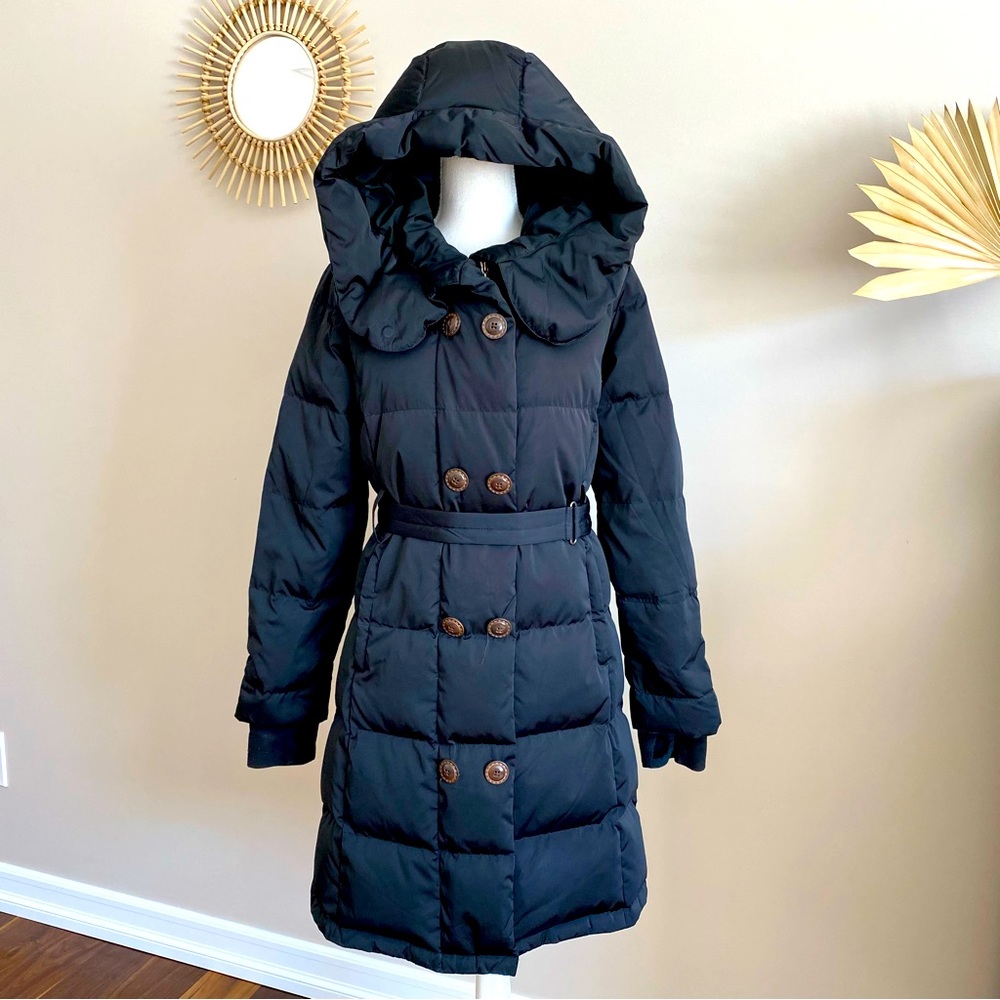Athleta Goose Down Parka Double
Breasted Quilted Coat Puffer Jacket S